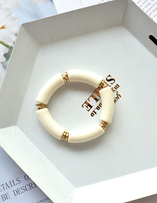 Fashion White Resin Geometric Bracelet
