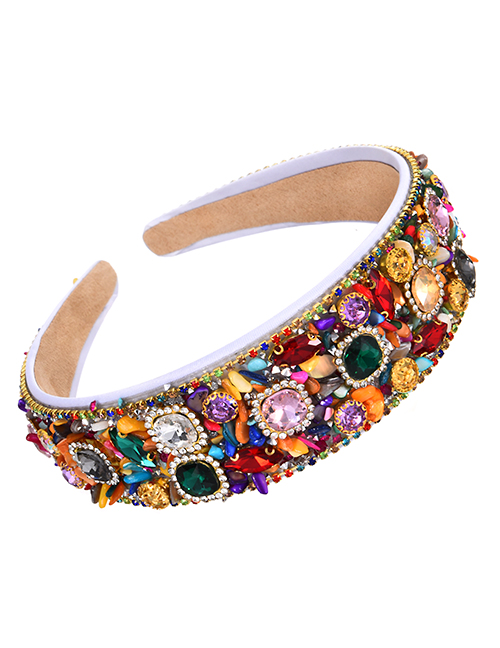 Fashion Color Fabric Alloy Diamond Headband