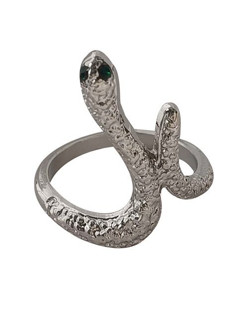 Fashion Silver Alloy In Geometric Snake Ring