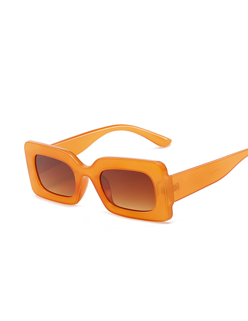 Fashion Jelly Orange Framed Tea Slices Small Square Frame Sunglasses
