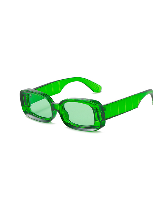 Fashion Green Frame Green Sheet Small Square Frame Sunglasses