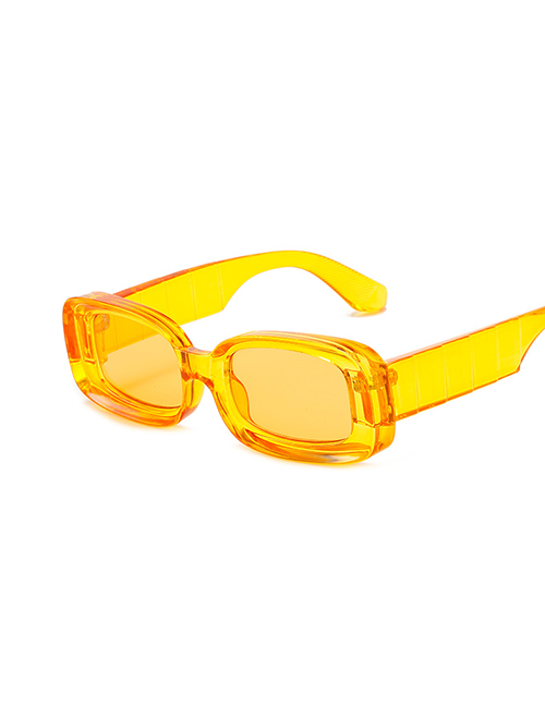 Fashion Orange Framed Orange Slices Small Square Frame Sunglasses