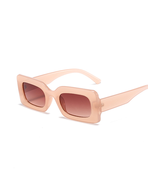 Fashion Tea Frame Double Tea Slices Small Square Frame Sunglasses