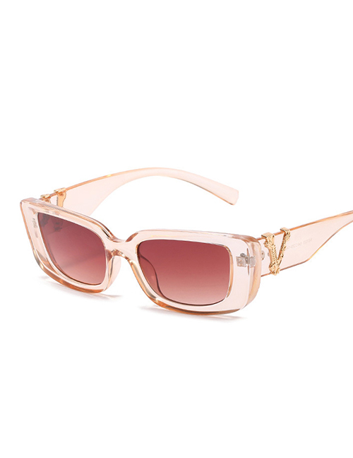 Fashion Champagne Frame Double Tea Tablets Pc Frame Sunglasses