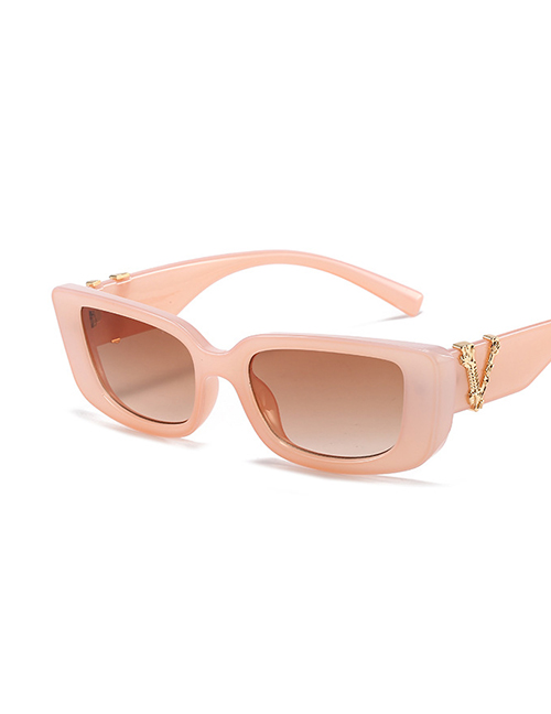 Fashion Jelly Powder Frame Double Tea Tablets Pc Frame Sunglasses