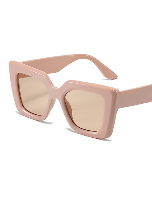 Fashion Powder Frame Tea Tablets Large Square Frame Sunglasses