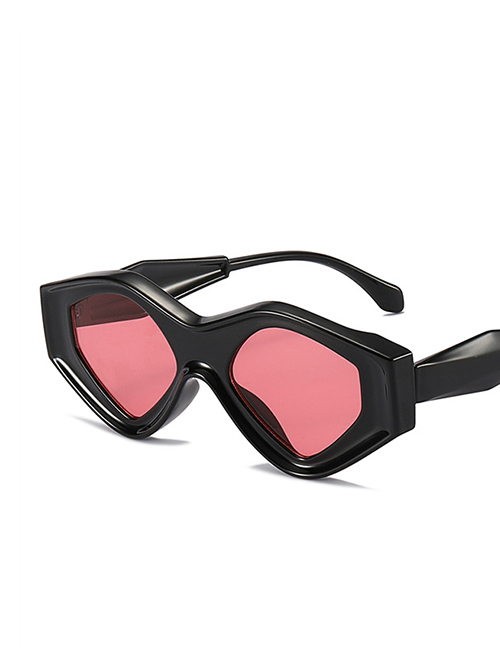 Fashion Black Frame Powder Triangular Cat Eye Butterfly Sunglasses