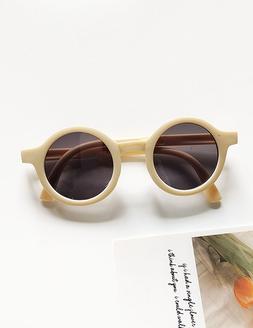 Fashion Creamy-white Pc Kids Foldable Sunglasses