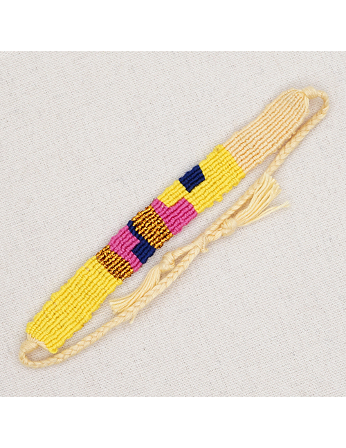 Fashion 15# Geometric Embroidery Floss Braided Bracelet