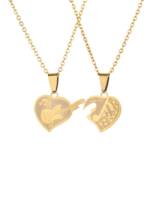 Fashion Love-3 Titanium Steel Heart Necklace Set