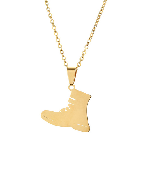 Fashion Gold Color Stainless Steel Boot Necklace