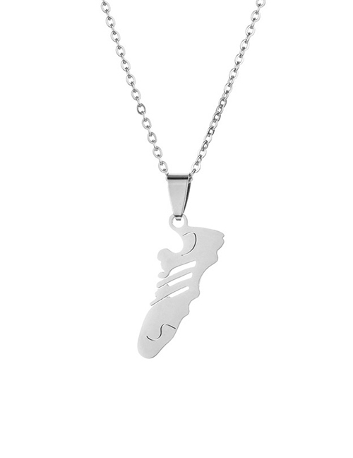Fashion Silver Color Stainless Steel Sneaker Necklace