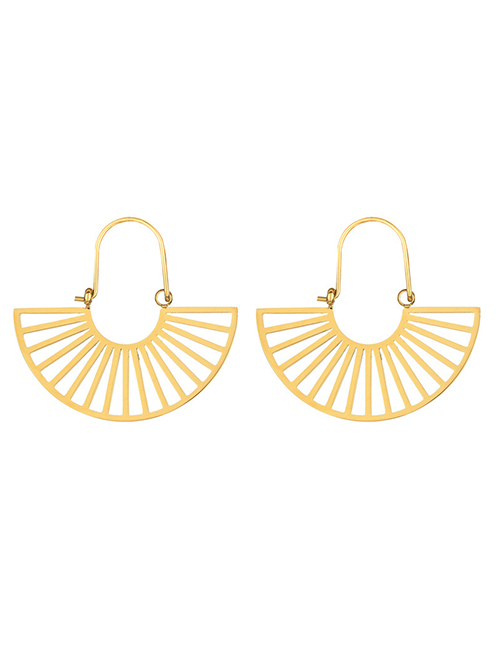 Fashion 8# Stainless Steel Cutout Geometric Earrings