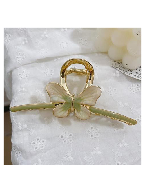 Fashion Green Alloy Butterfly Grip