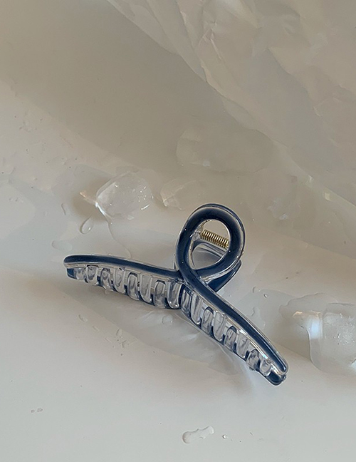 Fashion Blue Acrylic Drip Oil Cross Grip Clip
