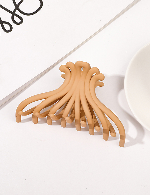 Fashion Light Coffee Frosted Scallop Gripper