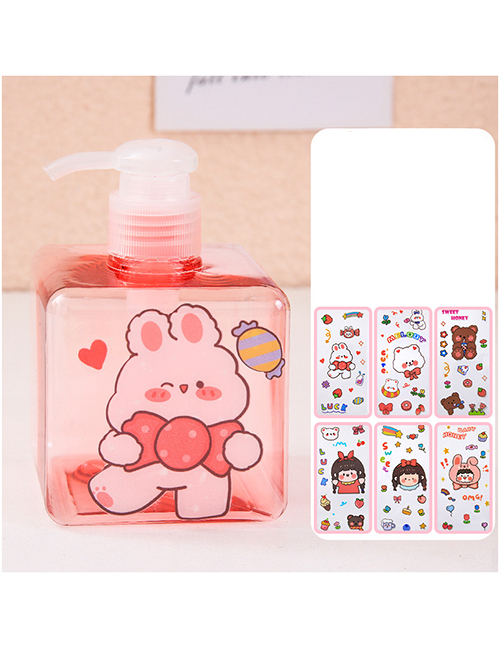 Fashion 1 Pink + Random Sticker Press-type Portable Sub-bottling