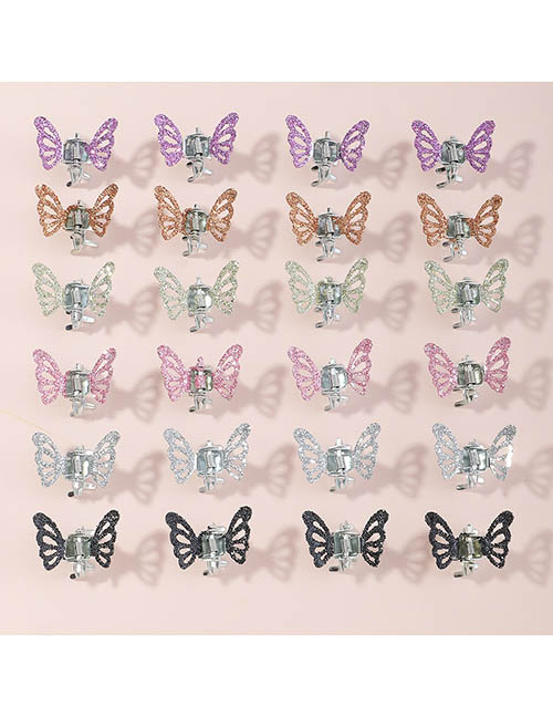 Fashion Color Alloy Fine Flash Butterfly Grip