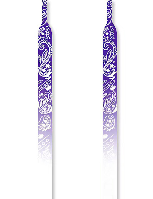 Fashion Cashew Purple Gradient-140cm Cashew Flower Print Gradient Flat Laces