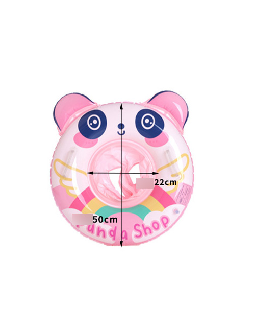 Fashion Pink 60 Rainbow Panda Crotch Ring Pvc Cartoon Three-dimensional Handle Swimming Ring  Ordinary Pvc