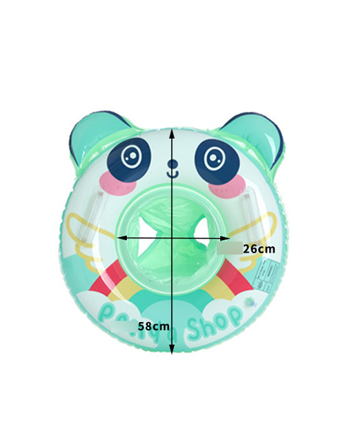 Fashion Green 70 Rainbow Panda Crotch Ring (cm) Pvc Cartoon Three-dimensional Handle Swimming Ring  Ordinary Pvc