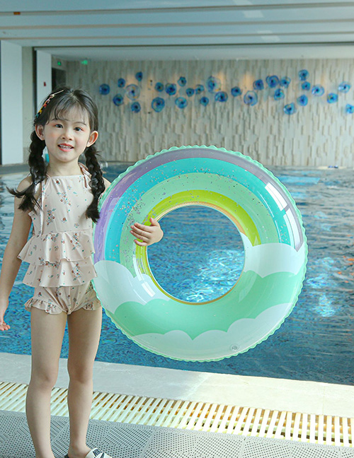 Fashion Sequin Multicolored Swimming Ring 70#(165g) Pvc Cartoon Swimming Ring  Ordinary Pvc