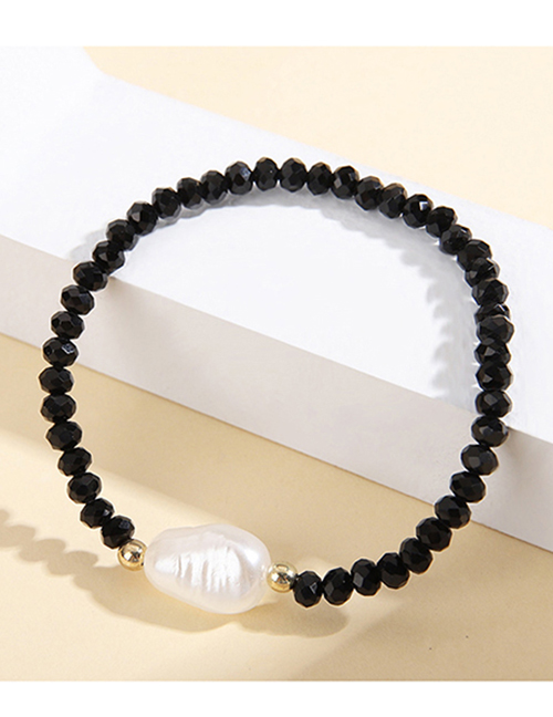 Fashion Black-3 Irregular Glass Beaded Bracelet