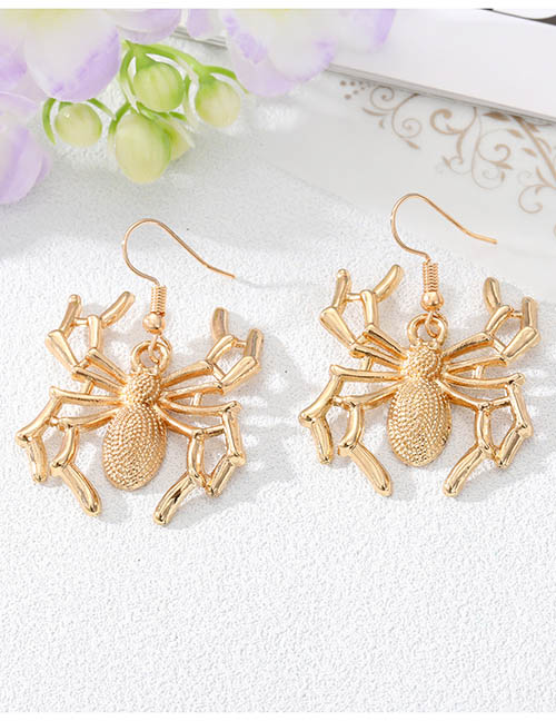 Fashion Gold Spider Earrings Three-dimensional Spider Earrings