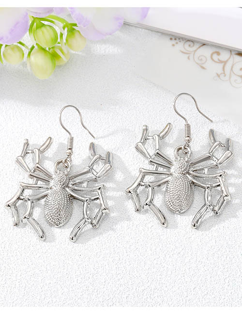 Fashion Silver Spider Earrings Three-dimensional Spider Earrings