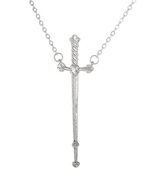 Fashion Sword - Silver Stainless Steel Sword Necklace