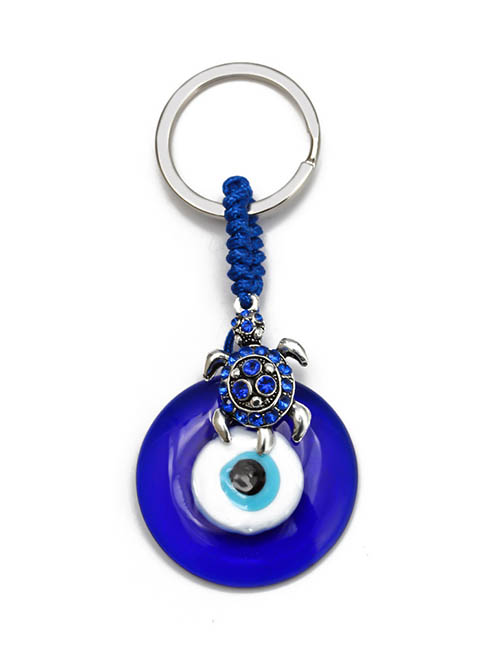 Fashion Turtle Keychain Alloy Diamond Turtle Eye Keychain