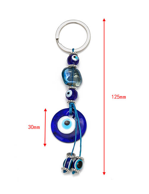 Fashion 3# Alloy Geometric Eye Keychain