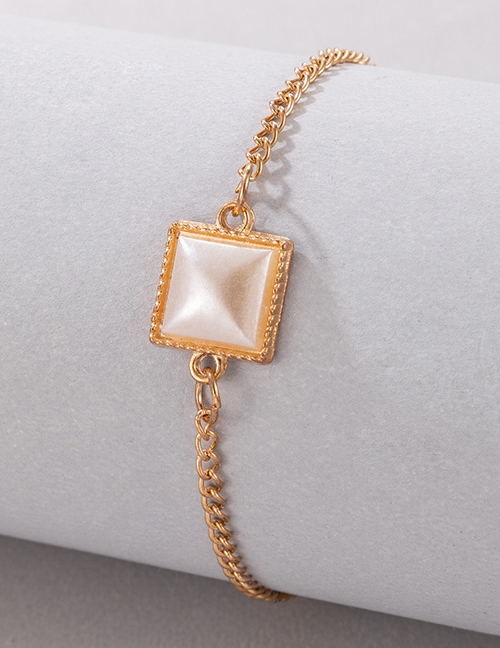 Fashion Gold Resin Geometric Square Chain Bracelet