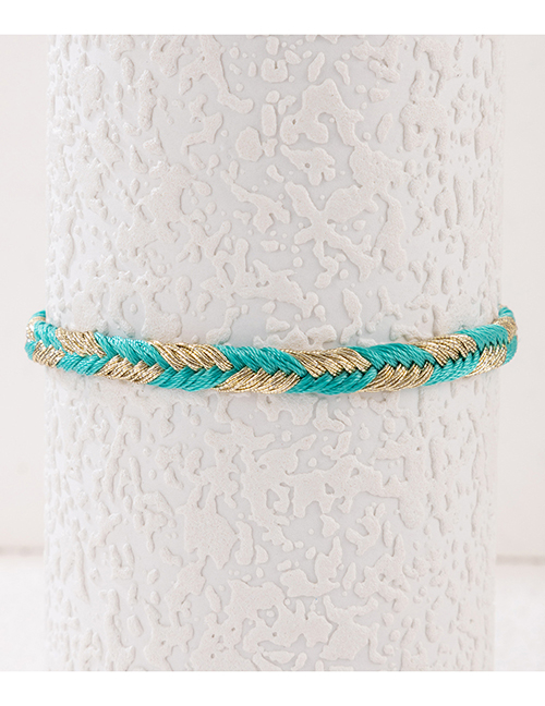 Fashion Blue Cord Braided Single Anklet