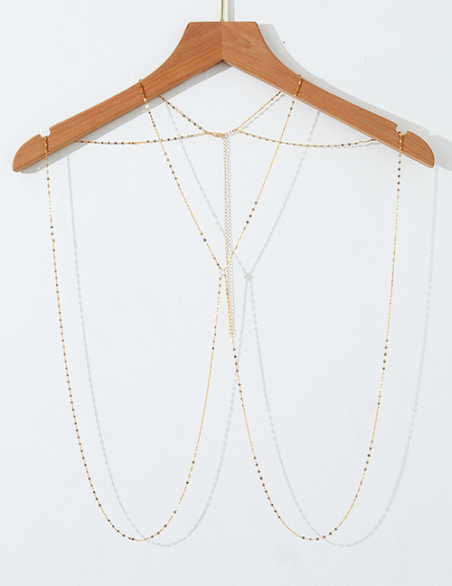 Fashion Gold Metal Geometric Chain Body Chain