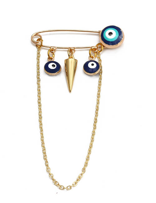 Fashion 4# Brass Diamond Drop Oil Eye Pin