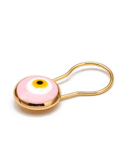 Fashion Pink Brooch Alloy Drip Oil Eye Brooch