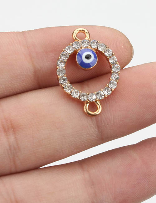 Fashion 4# Alloy Diamond Round Oil Eye Diy Jewelry Accessories