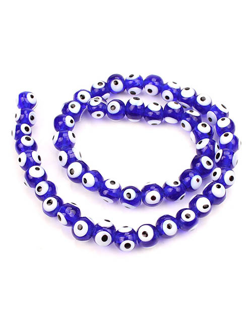 Fashion Blue Geometric Glass Eye Loose Bead Accessories
