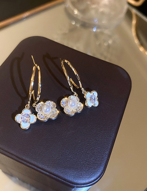 Fashion 28#gold Geometric Diamond Flower Stud Earrings