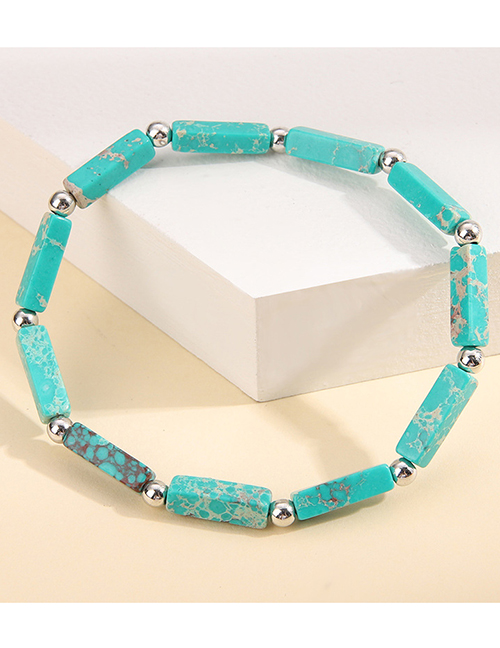 Fashion Blue Emperor Multicolor Square Beaded Bracelet