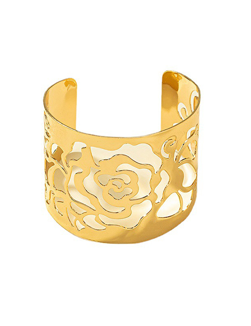 Fashion Gold Hollow Pattern Open Bracelet