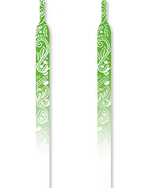 Fashion Cashew Green Gradient-160cm Cashew Flower Print Gradient Flat Laces