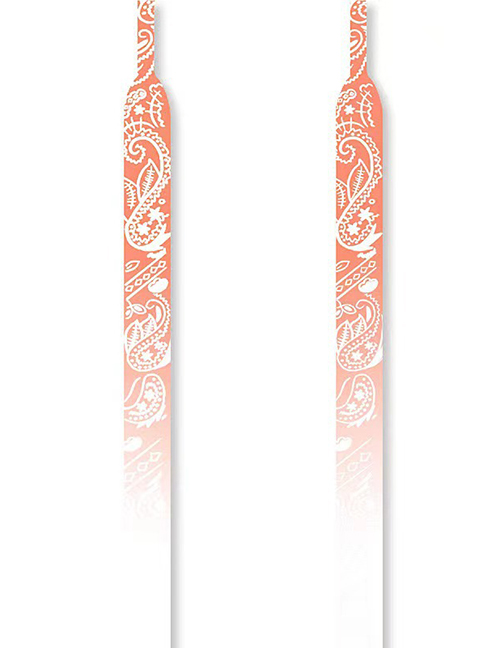 Fashion Cashew Orange Gradient-110cm Cashew Flower Print Gradient Flat Laces