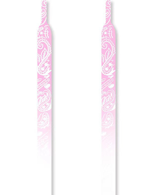 Fashion Cashew Pink Gradient-120cm Cashew Flower Print Gradient Flat Laces