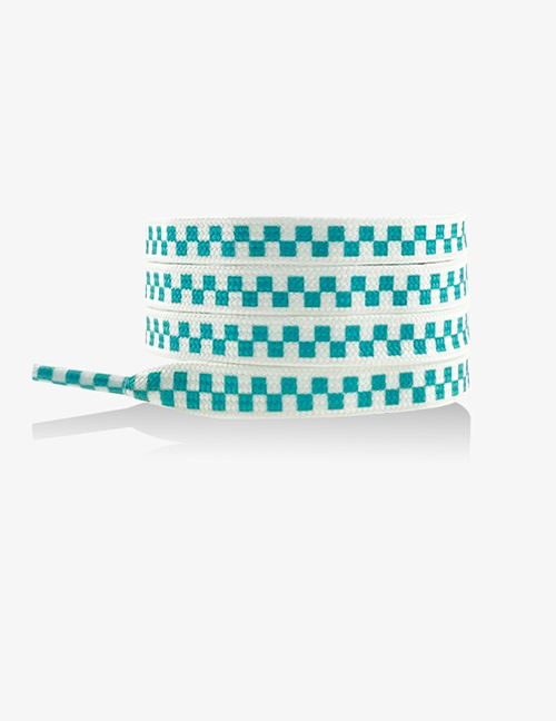 Fashion Three-dimensional Mint Green 80cm Polyester Check Laces