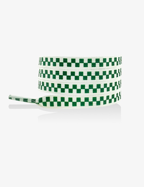 Fashion Stereo Dark Green 160cm Polyester Check Laces