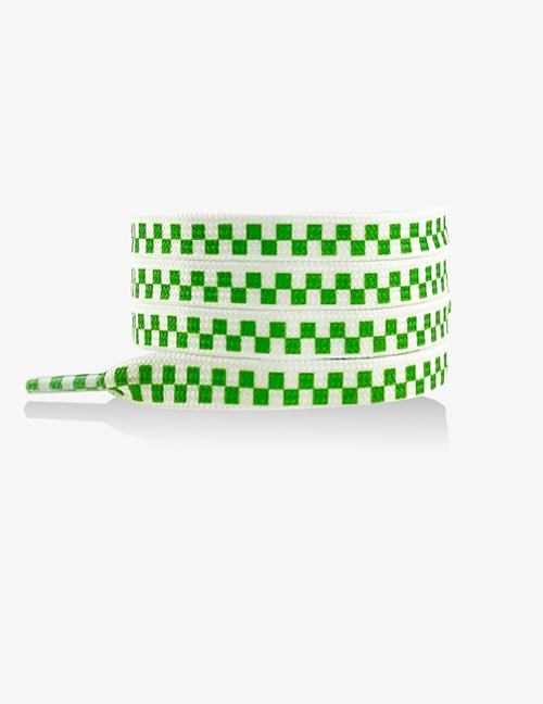 Fashion Stereo Green 160cm Polyester Check Laces