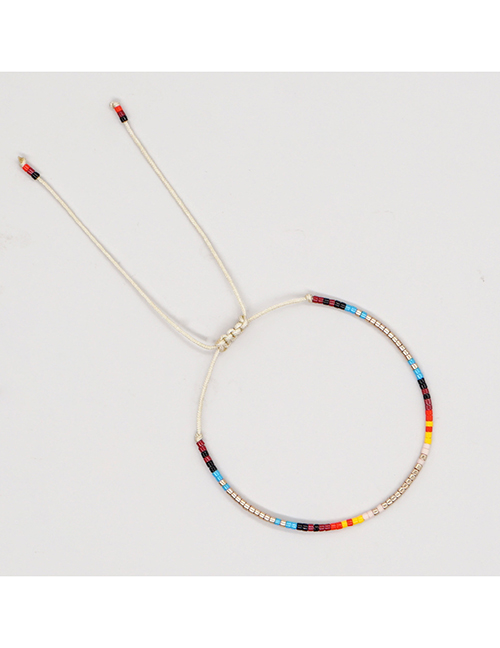 Fashion H Geometric Colorful Rice Beaded Bracelet