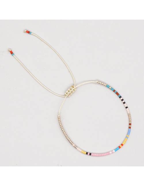 Fashion M Geometric Colorful Rice Beaded Bracelet